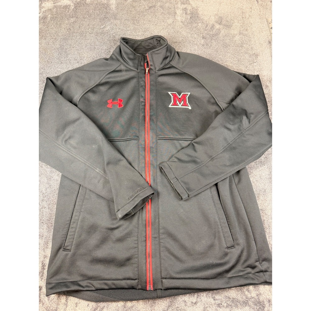 Under Armour Storm Miami University RedHawks Full Zip Jacket Black Mens XL